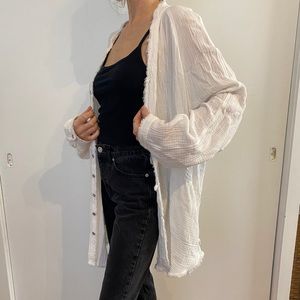 Free people button down over shirt